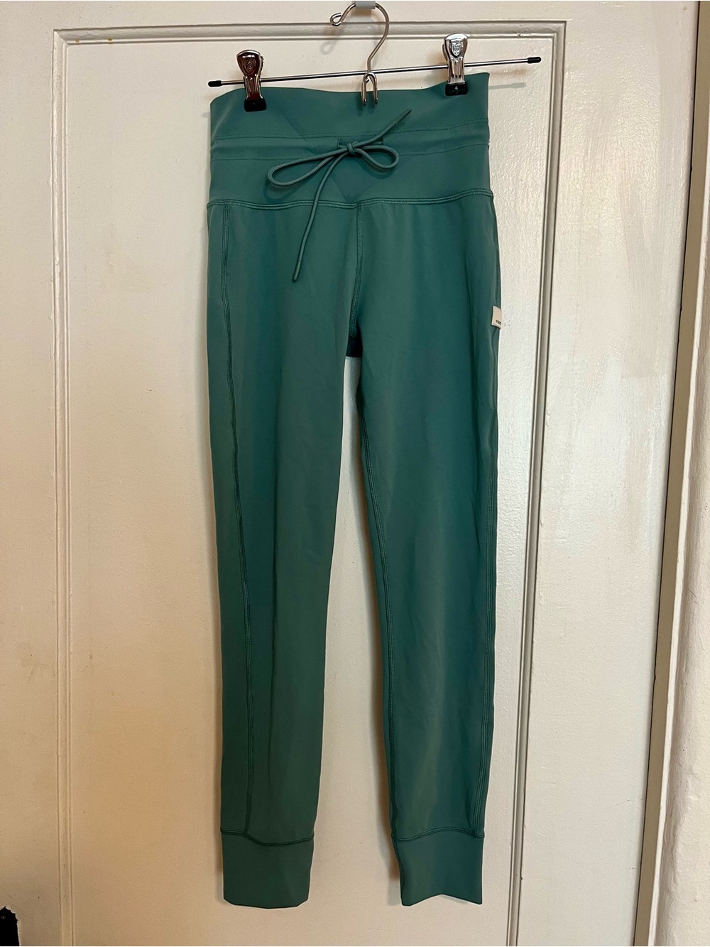 Vuori High-Rise Drawstring Active Leggings - Teal Green